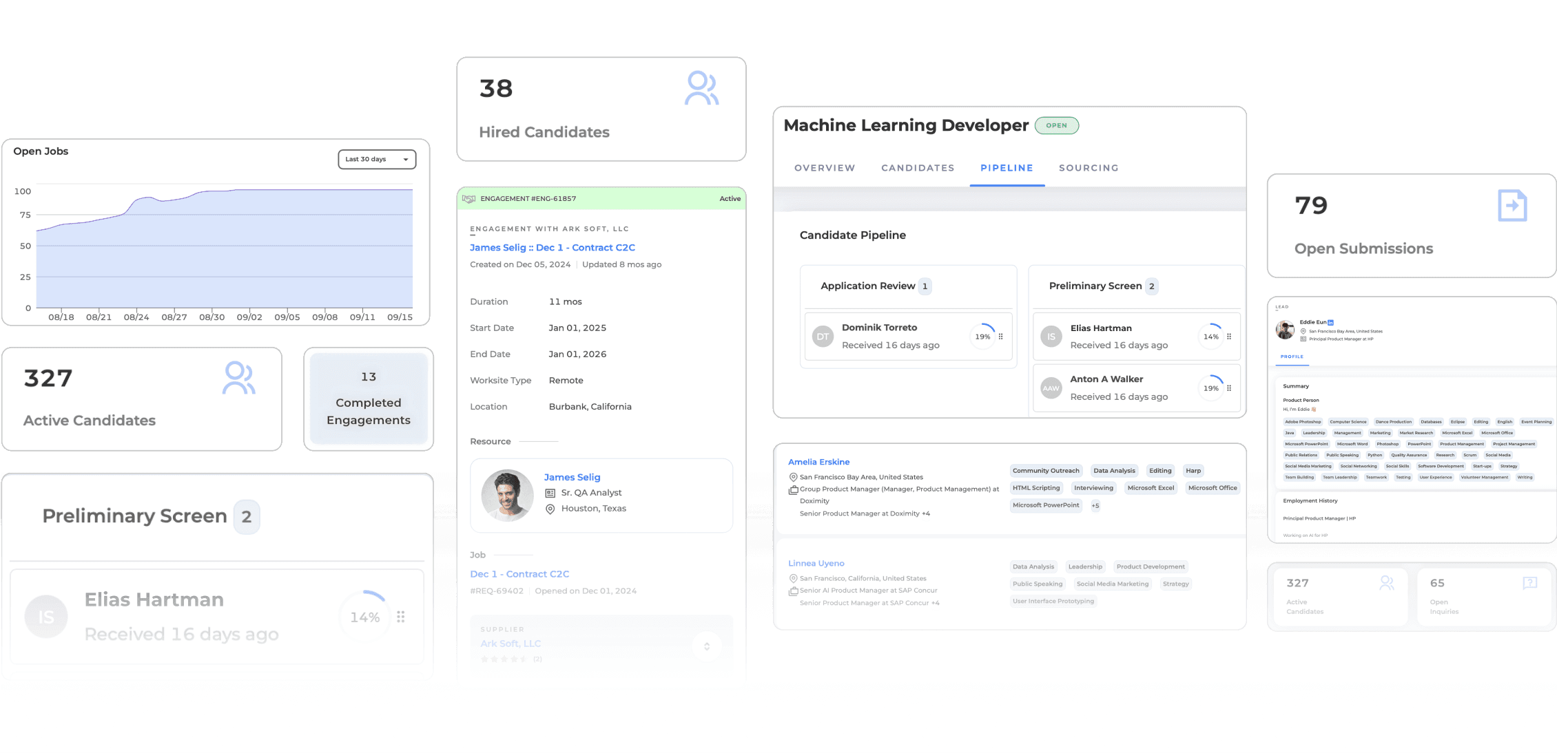 Sourcer recruiting platform dashboard